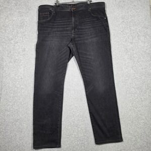Alberto Jeans Mens Size 40x32 Dark Wash Modern Fit Handcrafted Whiskers Dual FX